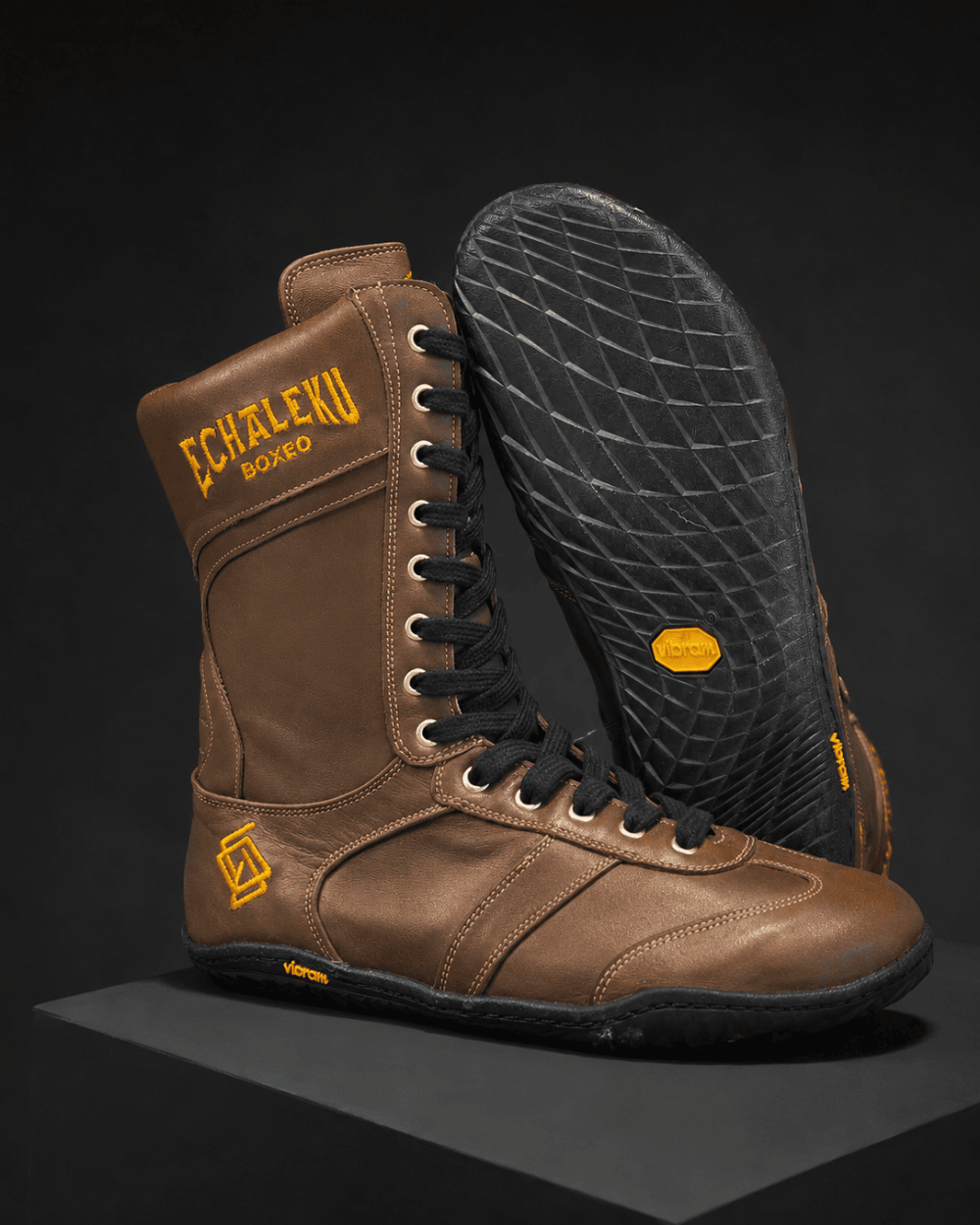 Botas de boxeo - Marrón y negro