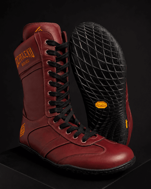 Botas de boxeo - Burdeos y negro