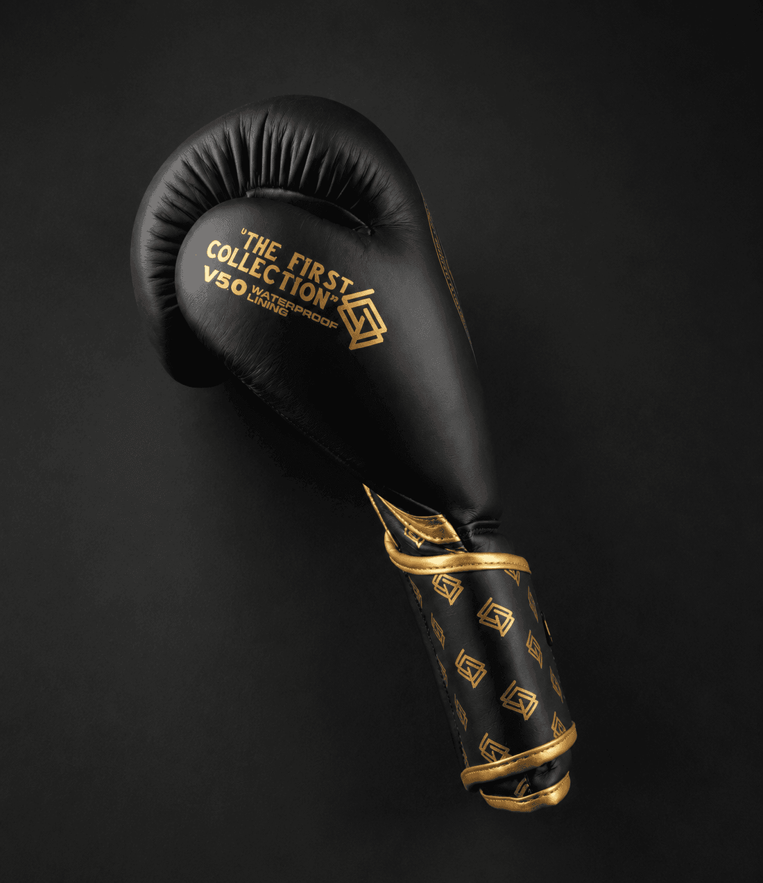 GUANTES BOXEO PREMIUM V5 FORRO 100% WATERPROOF: Dark. Negro y Dorado (Reserva con entrega en julio)