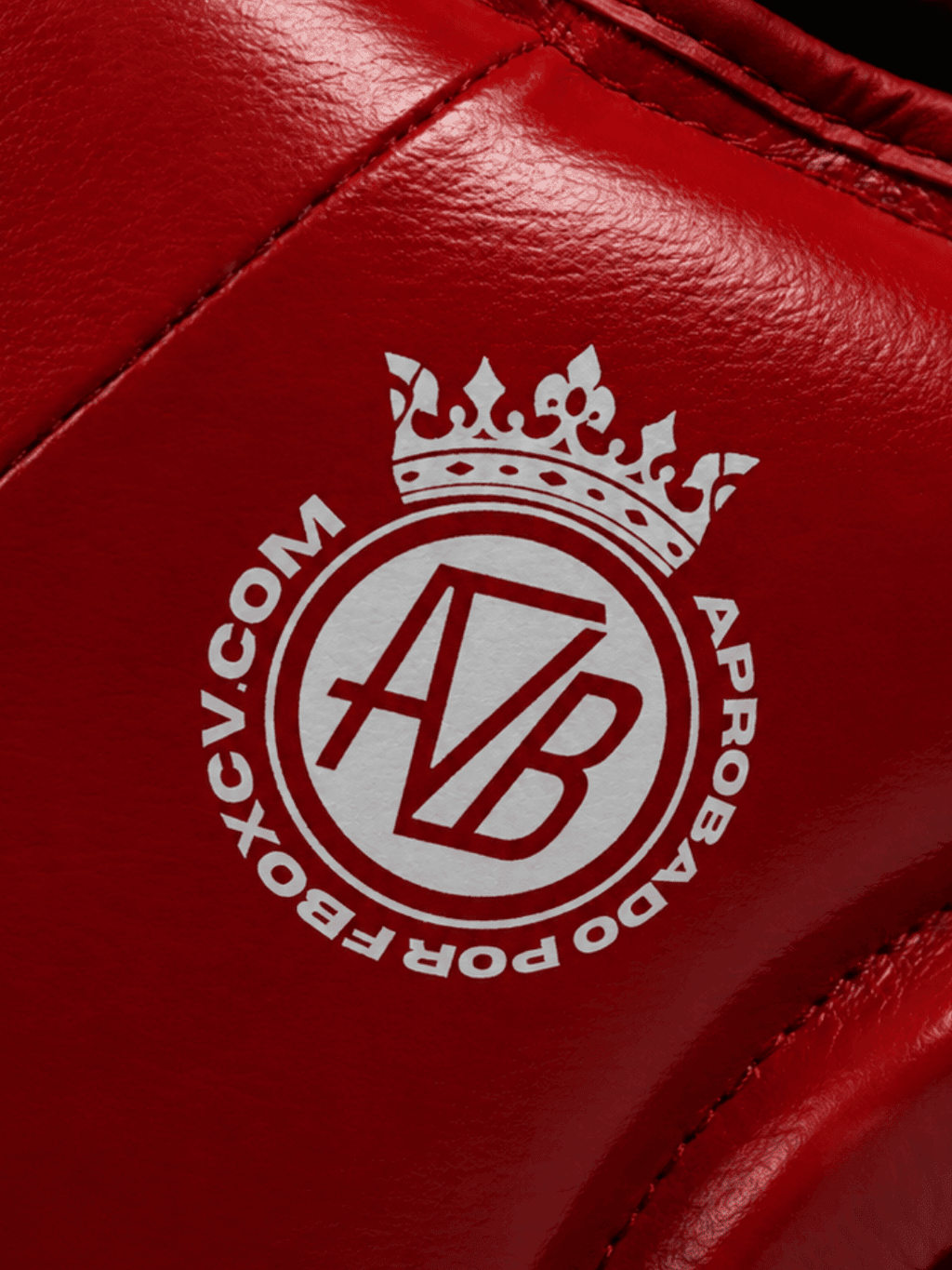 Casco Boxeo Piel Competición Amateur Rojo.
