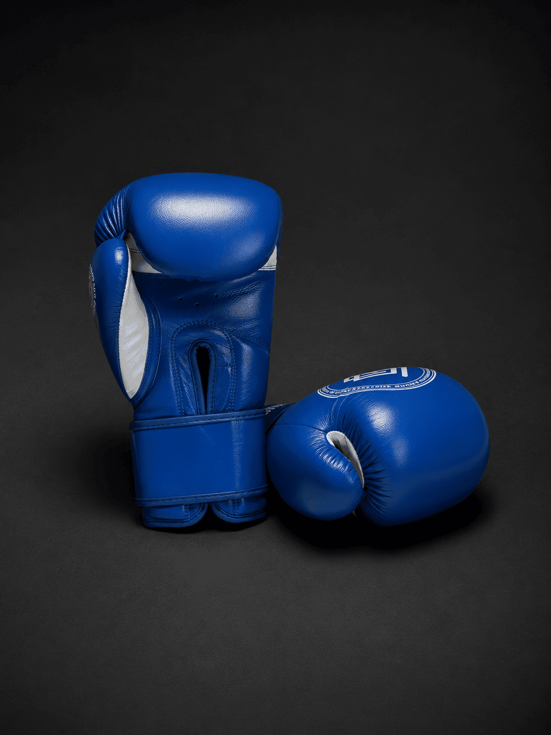 LIQUIDACION GUANTES COMPETICIÓN AMATEUR: Azul y Plateado. (FORRO TEJIDO)