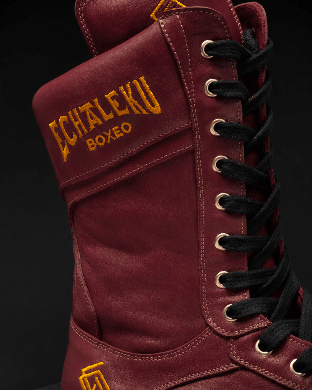 Botas de boxeo - Burdeos y negro
