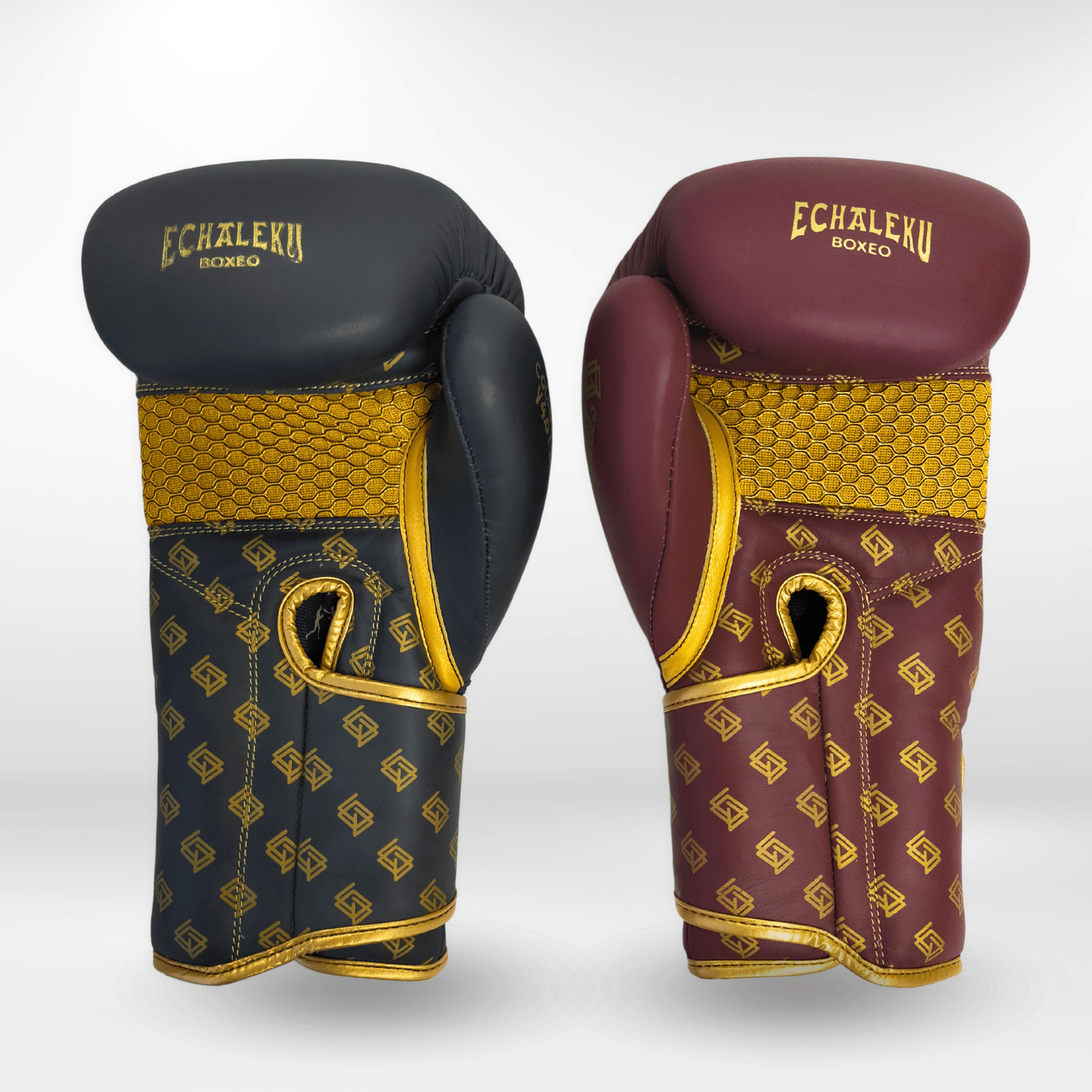 Handmix. GUANTES PREMIUM ENTRENAMIENTO BOXEO AMATEUR: Negro/Burdeos + Dorado (V4.0) - Echaleku Boxeo
