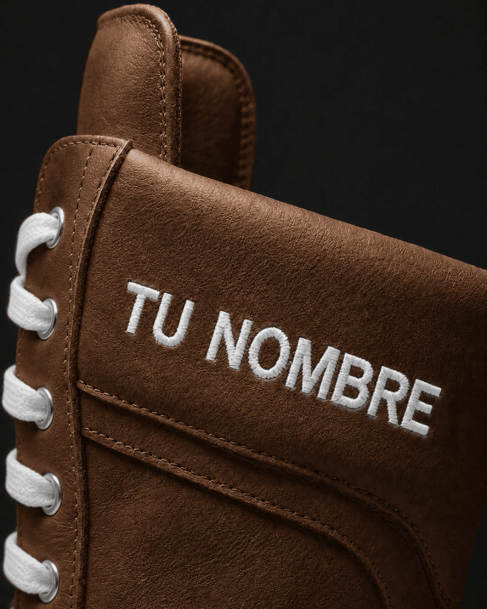 Botas de boxeo - Taupe y blanco