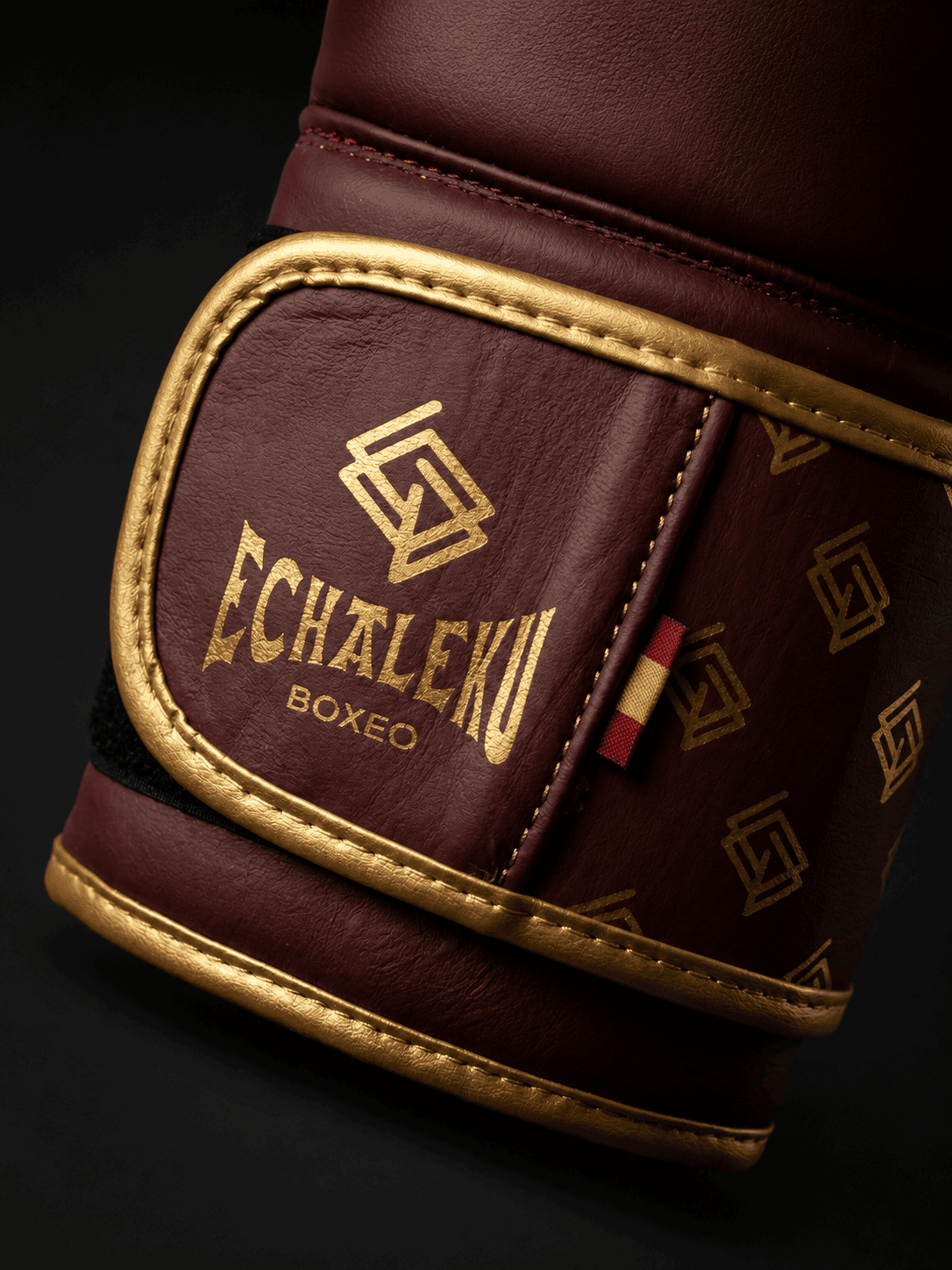 GUANTES BOXEO PREMIUM V5 FORRO 100% WATERPROOF: Original. Burdeos y Dorado (Reserva con entrega en julio)
