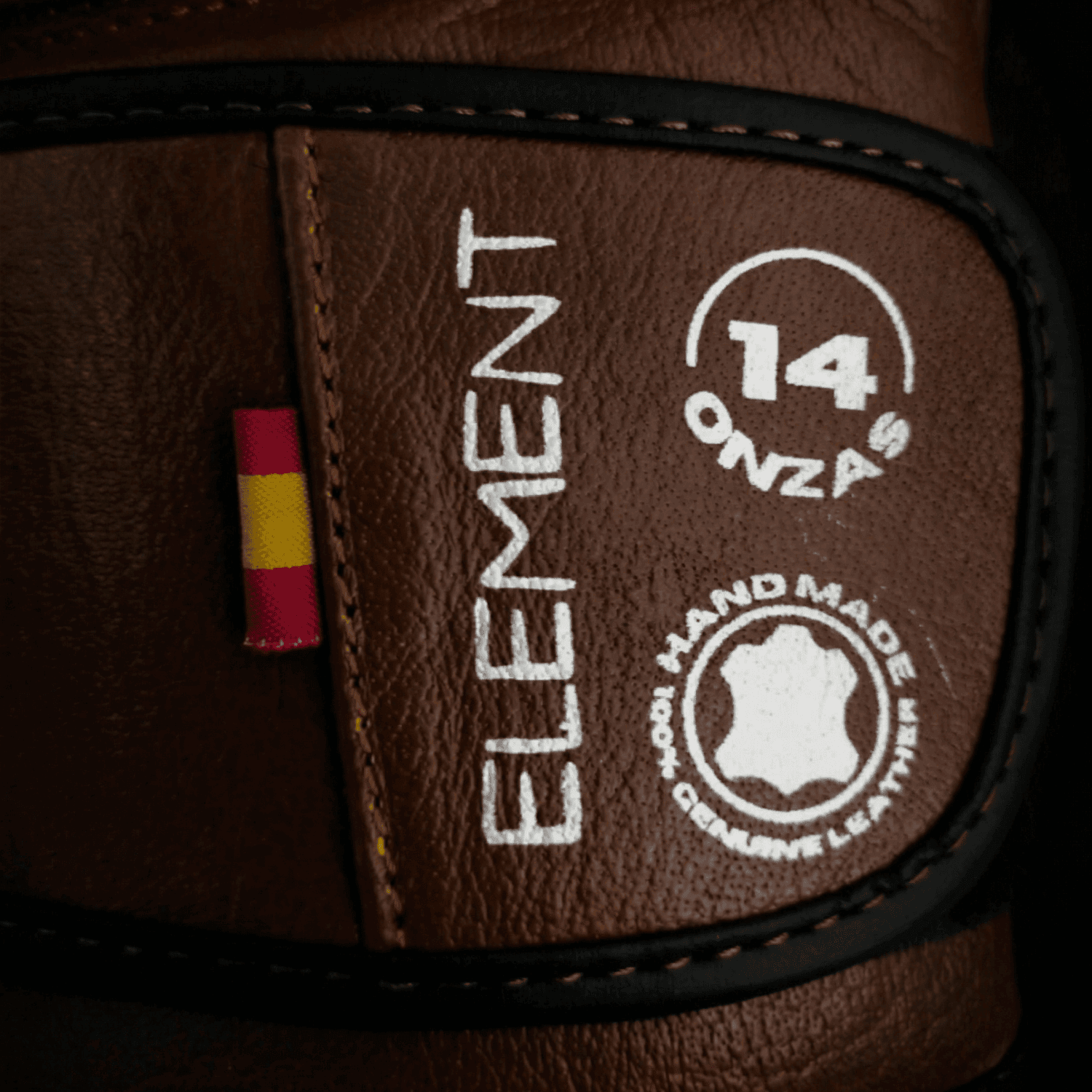 GUANTES DE BOXEO ELEMENT EN PIEL Y FORRO 100% WATERPROOF: Marrón y Plateado.