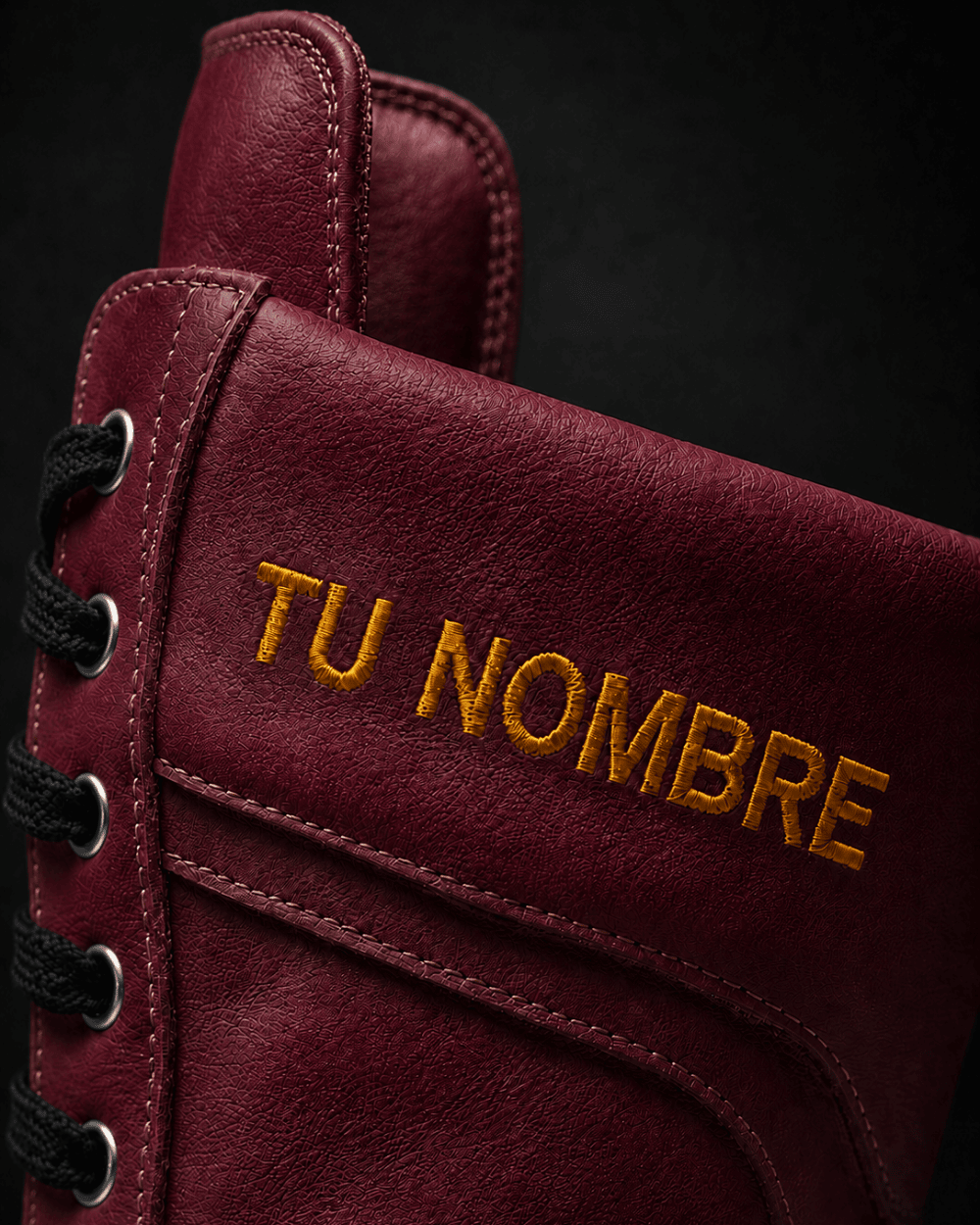 Botas de boxeo - Burdeos y negro
