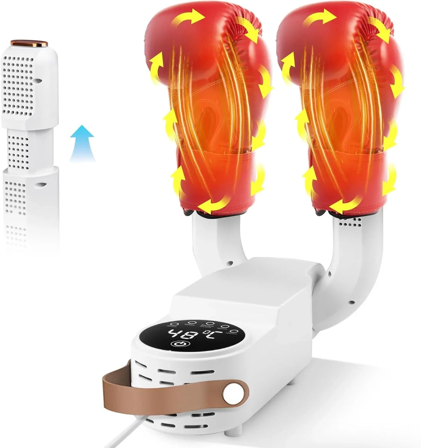 Secador de Guantes de Boxeo con Temporizador Inteligente, Diseño Plegable y Retráctil, Elimina Eficazmente los Olores - Echaleku Boxeo
