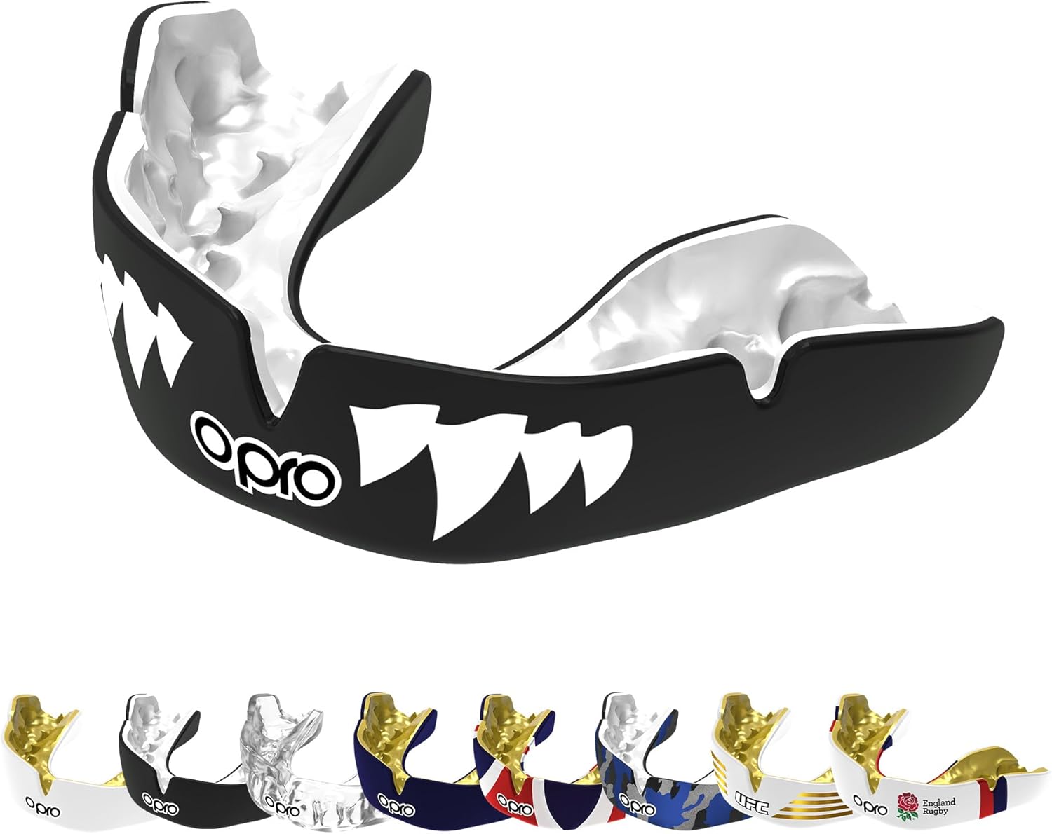 Protector bucal  boxeo marca Opro. Ajuste Instantáneo y Personalizado para adultos y niños