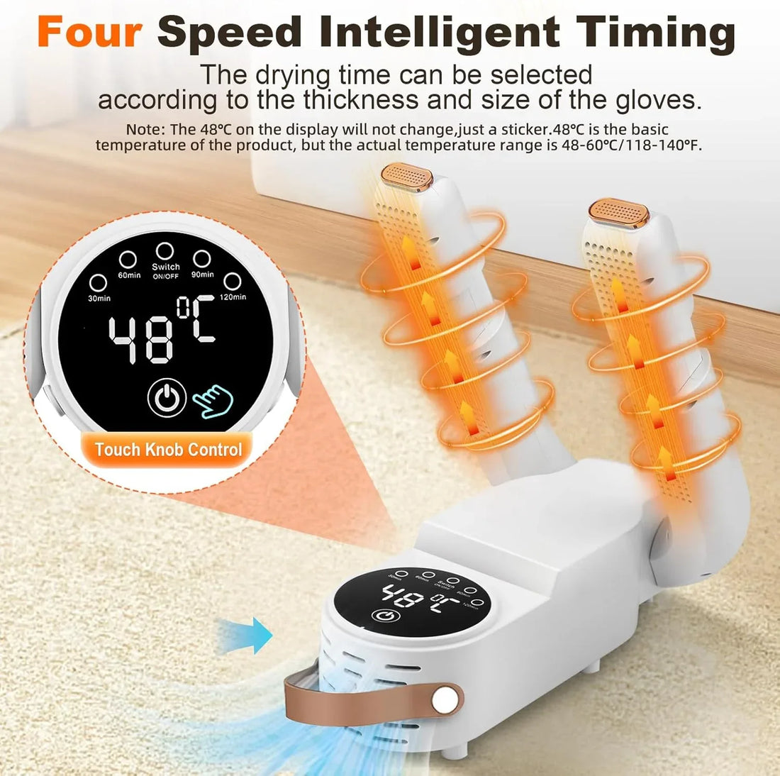 Secador de Guantes de Boxeo con Temporizador Inteligente, Diseño Plegable y Retráctil, Elimina Eficazmente los Olores - Echaleku Boxeo