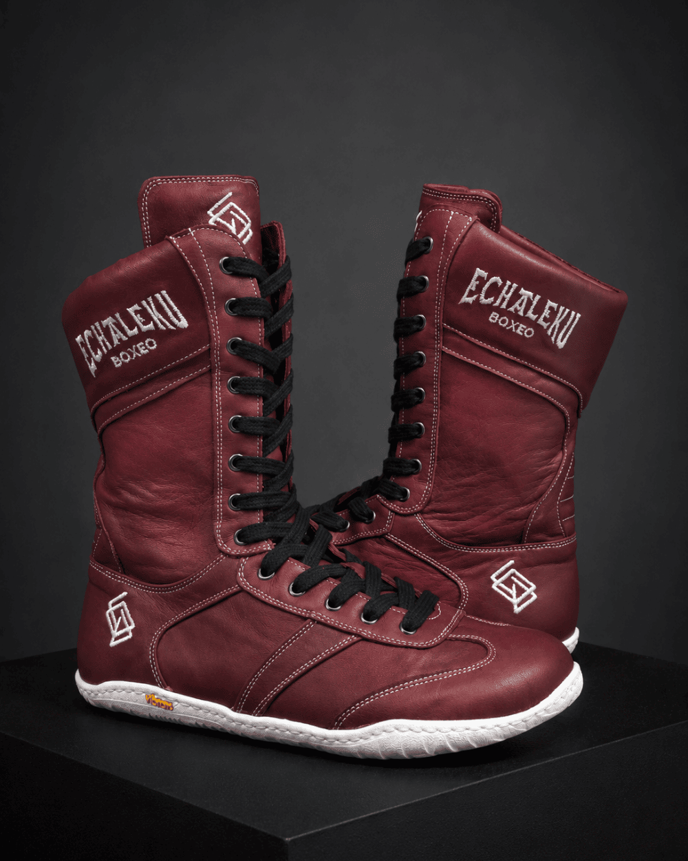 Botas de boxeo - Burdeos y blanco