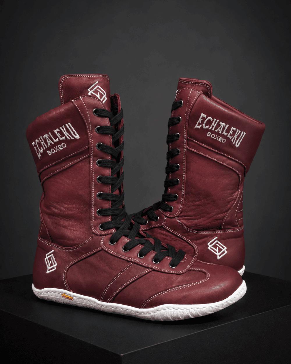Botas de boxeo - Burdeos y blanco