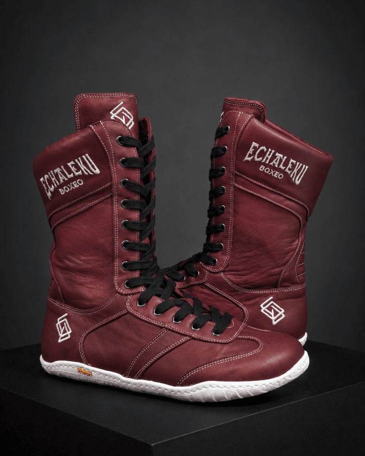 Botas de boxeo - Burdeos y blanco