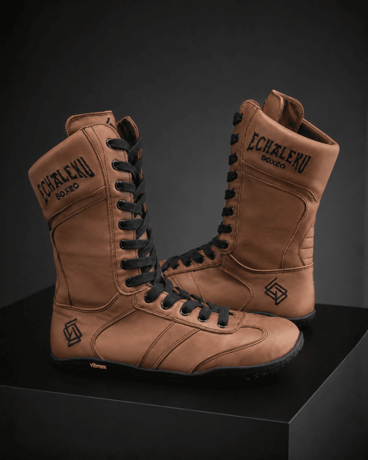 Botas de boxeo - Taupe y negro