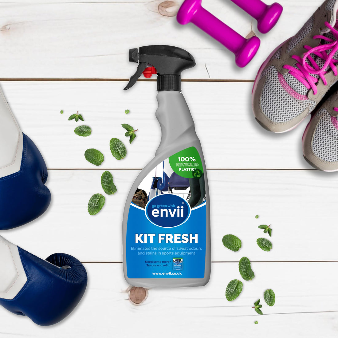 Envii Kit Fresh – Air Freshener and Enzymatic Deodorant Shoes, Boxing Gloves, Shoes and Sports Shoes – Eliminate Bad Odor Shoes… (750 ml)