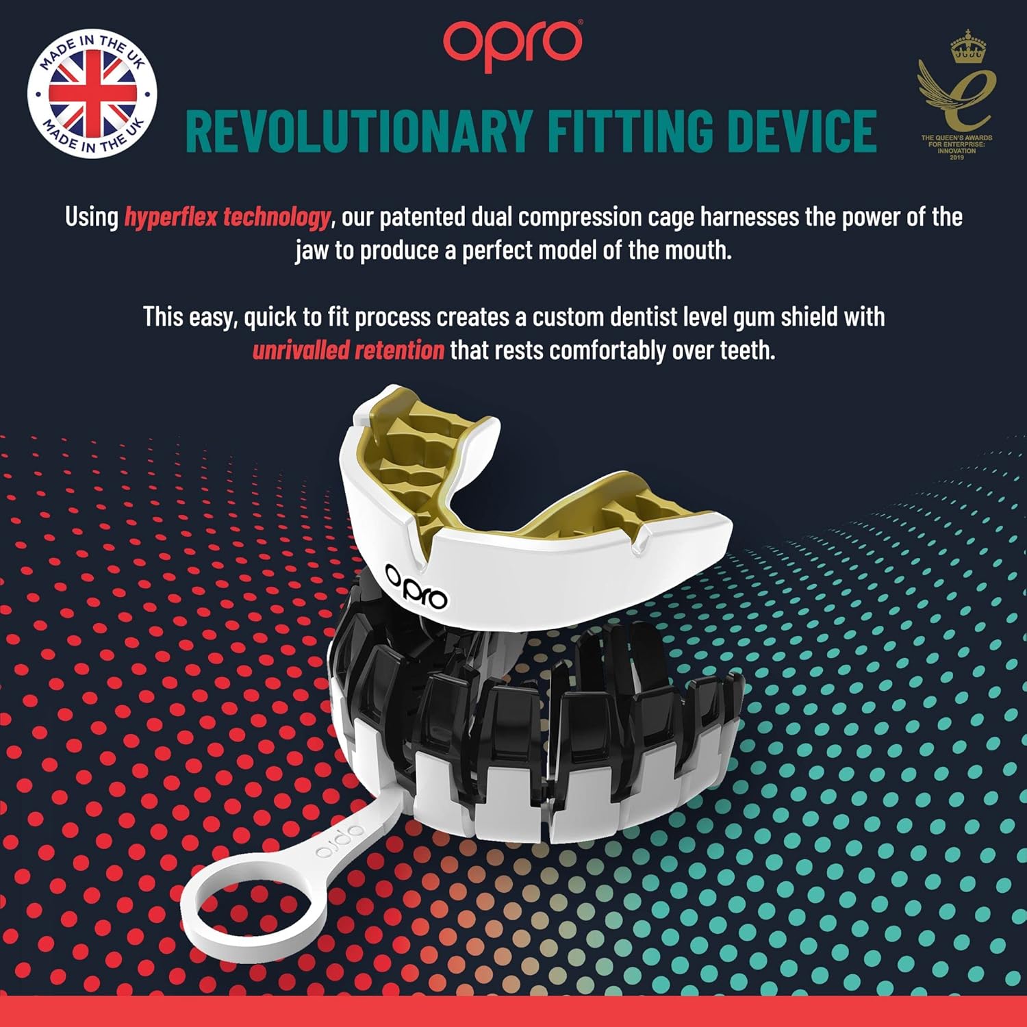 Protector bucal  boxeo marca Opro. Ajuste Instantáneo y Personalizado para adultos y niños
