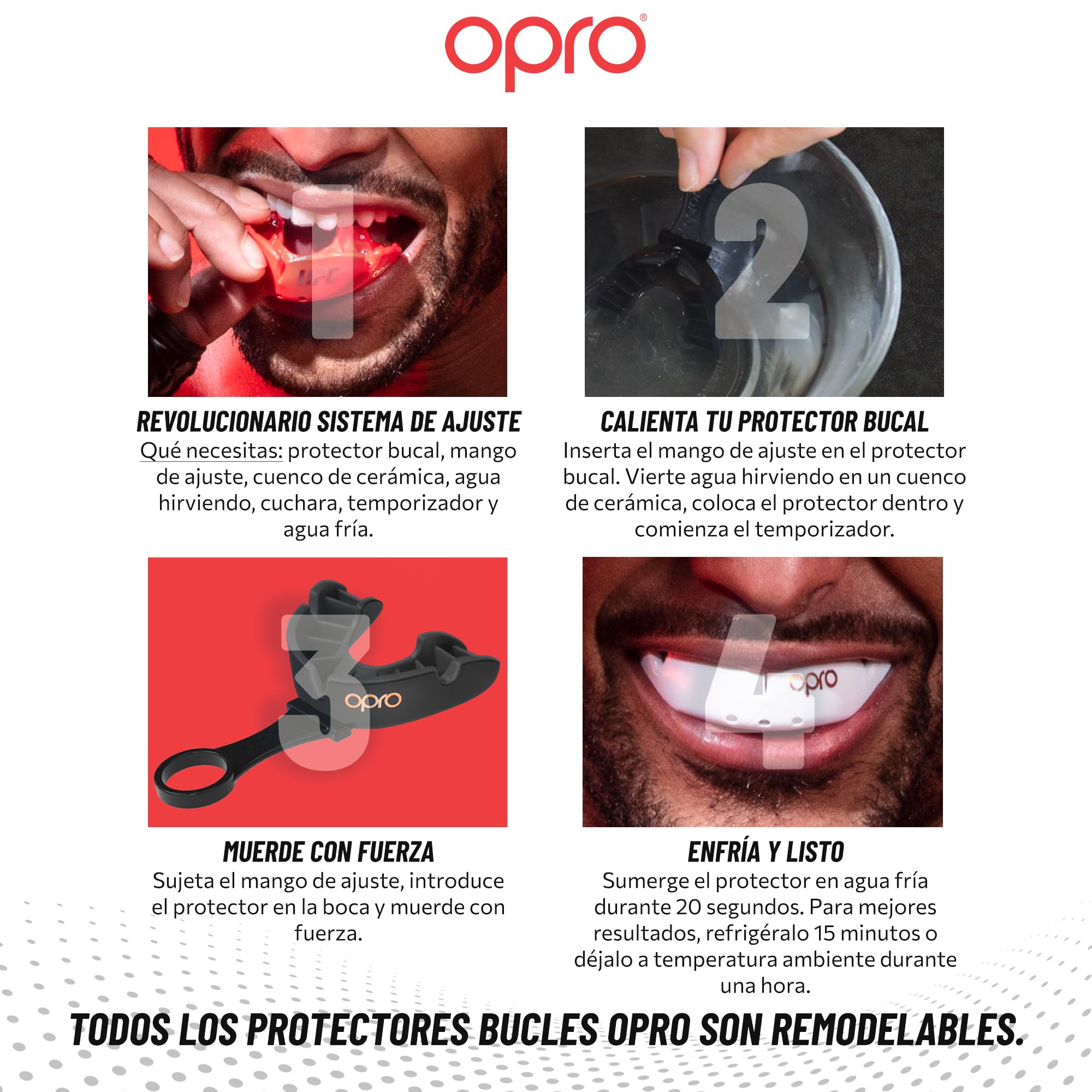 Protector bucal  boxeo marca Opro. Nivel Bronze para adultos y niños