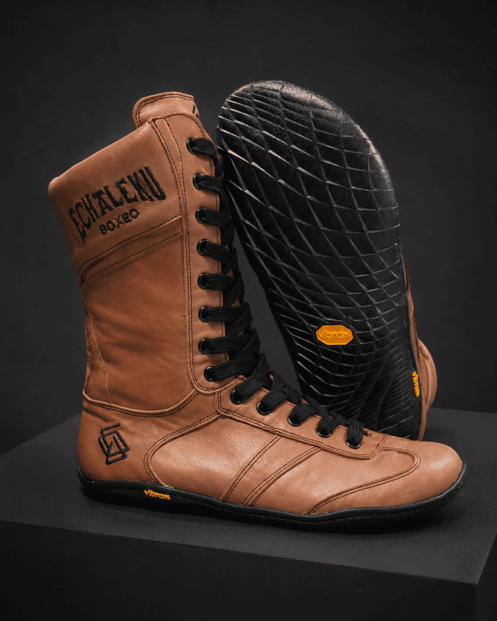 Botas de boxeo - Taupe y negro