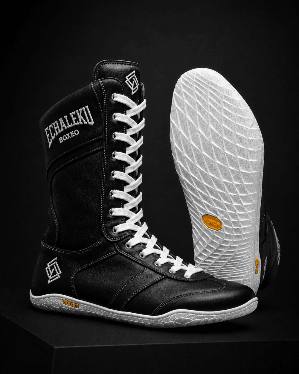 Botas de boxeo - Negro y blanco