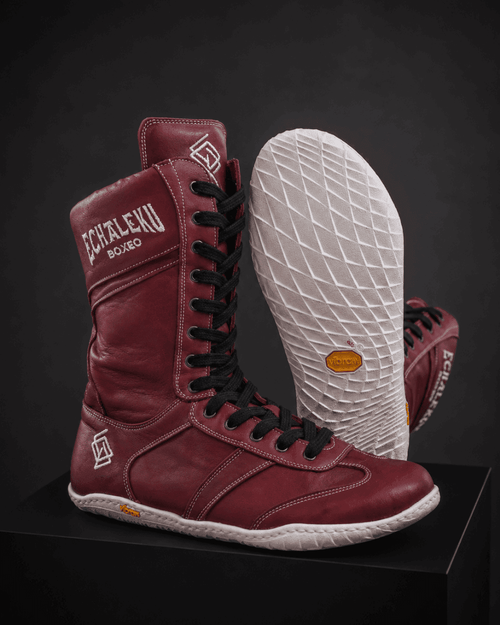 Botas de boxeo - Burdeos y blanco