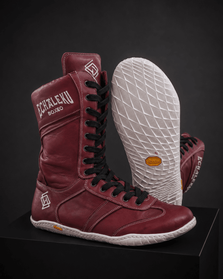 Botas de boxeo - Burdeos y blanco