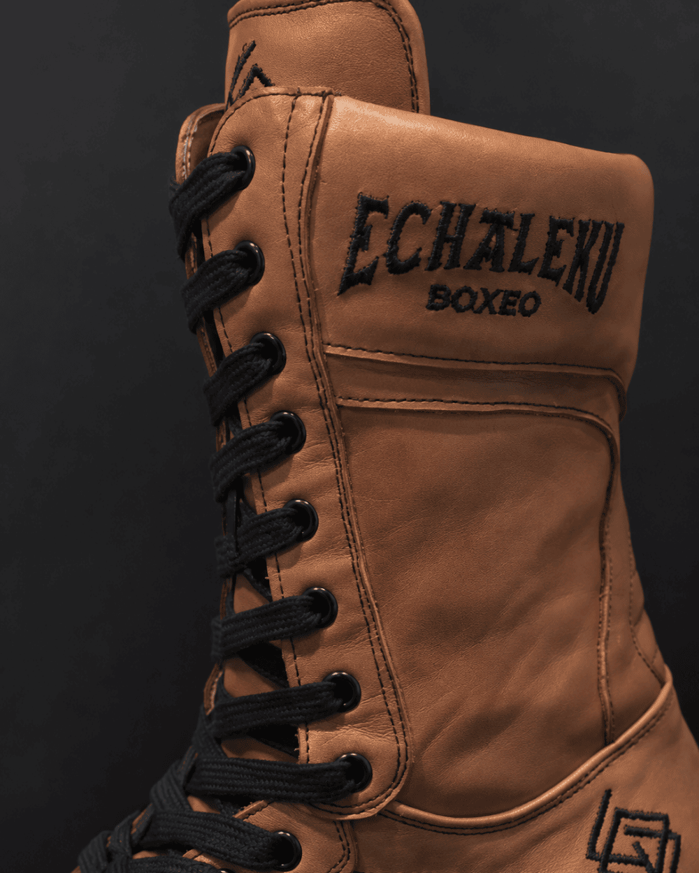 Botas de boxeo - Taupe y negro