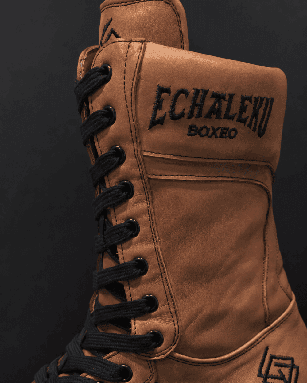 Botas de boxeo - Taupe y negro