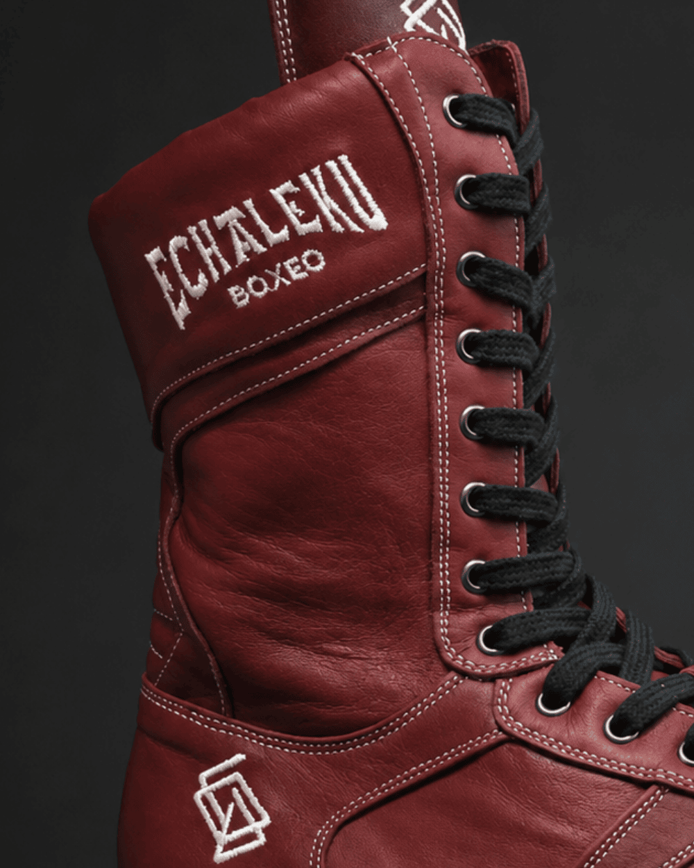 Botas de boxeo - Burdeos y blanco