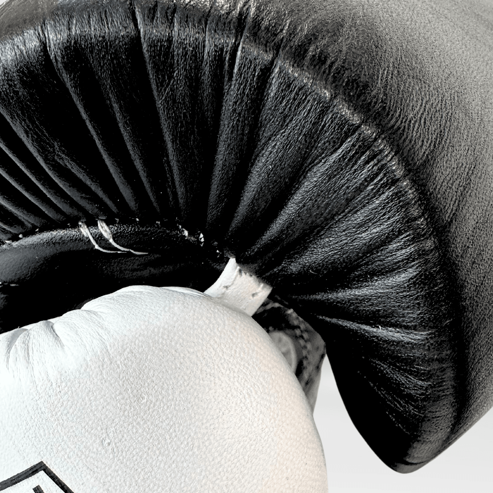 GUANTES PREMIUM ENTRENAMIENTO BOXEO PROFESIONAL: COLECCIÓN AZTECA fabricada en México. Negro Noche Color Negro y Blanco. - Echaleku Boxeo