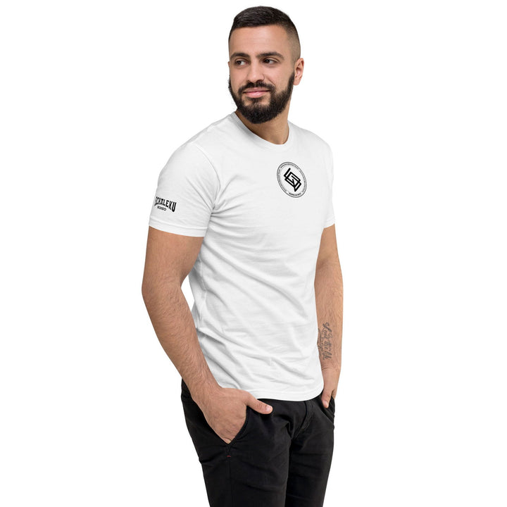 Camiseta Hombre Casual Algodón Echaleku Boxing Team Banca y Negro - Echaleku Boxeo