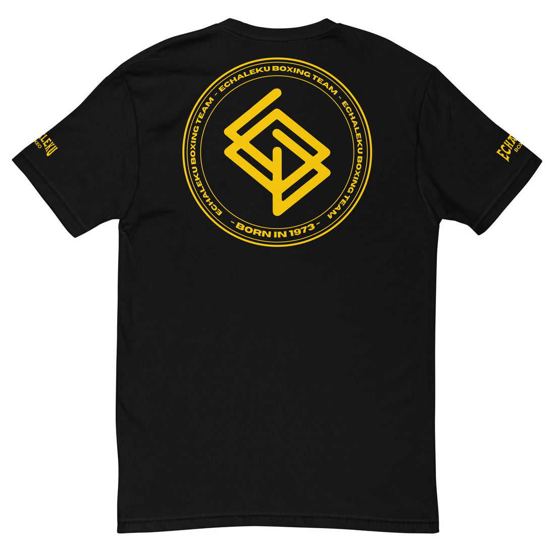 Camiseta Hombre Casual Algodón Echaleku Boxing Team Negro y Dorado - Echaleku Boxeo