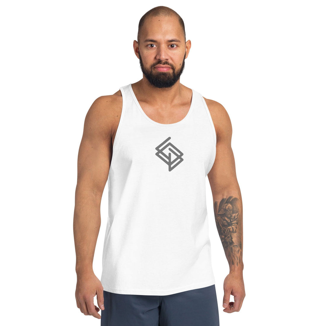 Camiseta entrenamiento HOMBRE Echaleku Boxeo Logo Blanca y Gris - Echaleku Boxeo