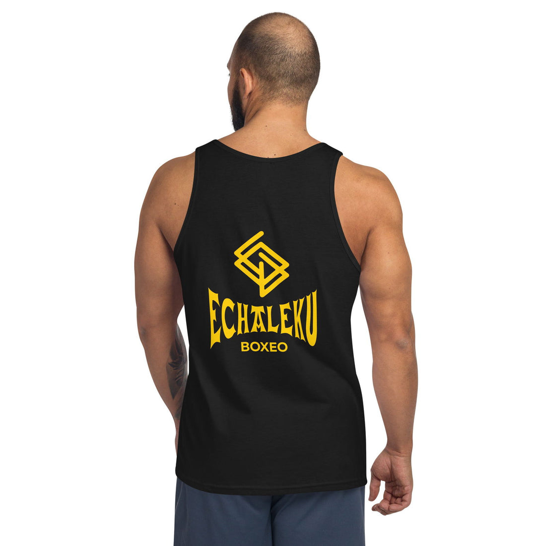 Camiseta entrenamiento HOMBRE Echaleku Boxeo Logo Negra y Dorada - Echaleku Boxeo