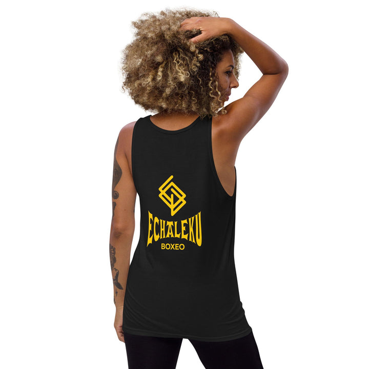 Camiseta entrenamiento MUJER Echaleku Boxeo Logo Negra y Dorada - Echaleku Boxeo