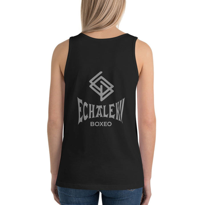 Camiseta entrenamiento MUJER Echaleku Boxeo Logo Negra y Gris - Echaleku Boxeo