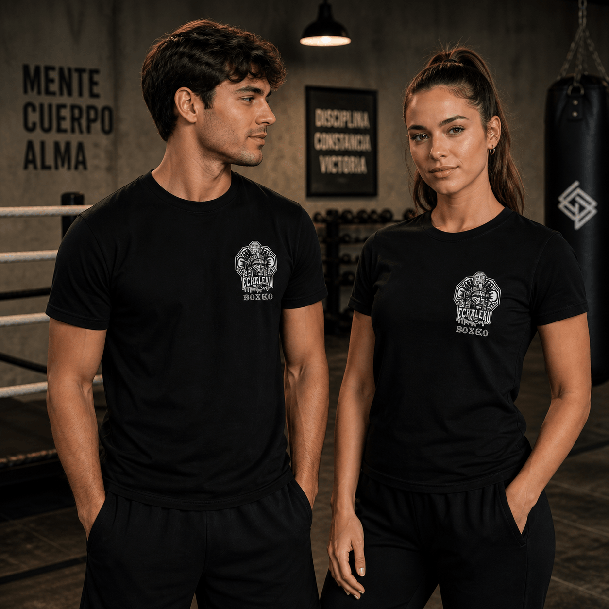 Camiseta Unisex Básica cabeza indio mexicano. 100% Algodón