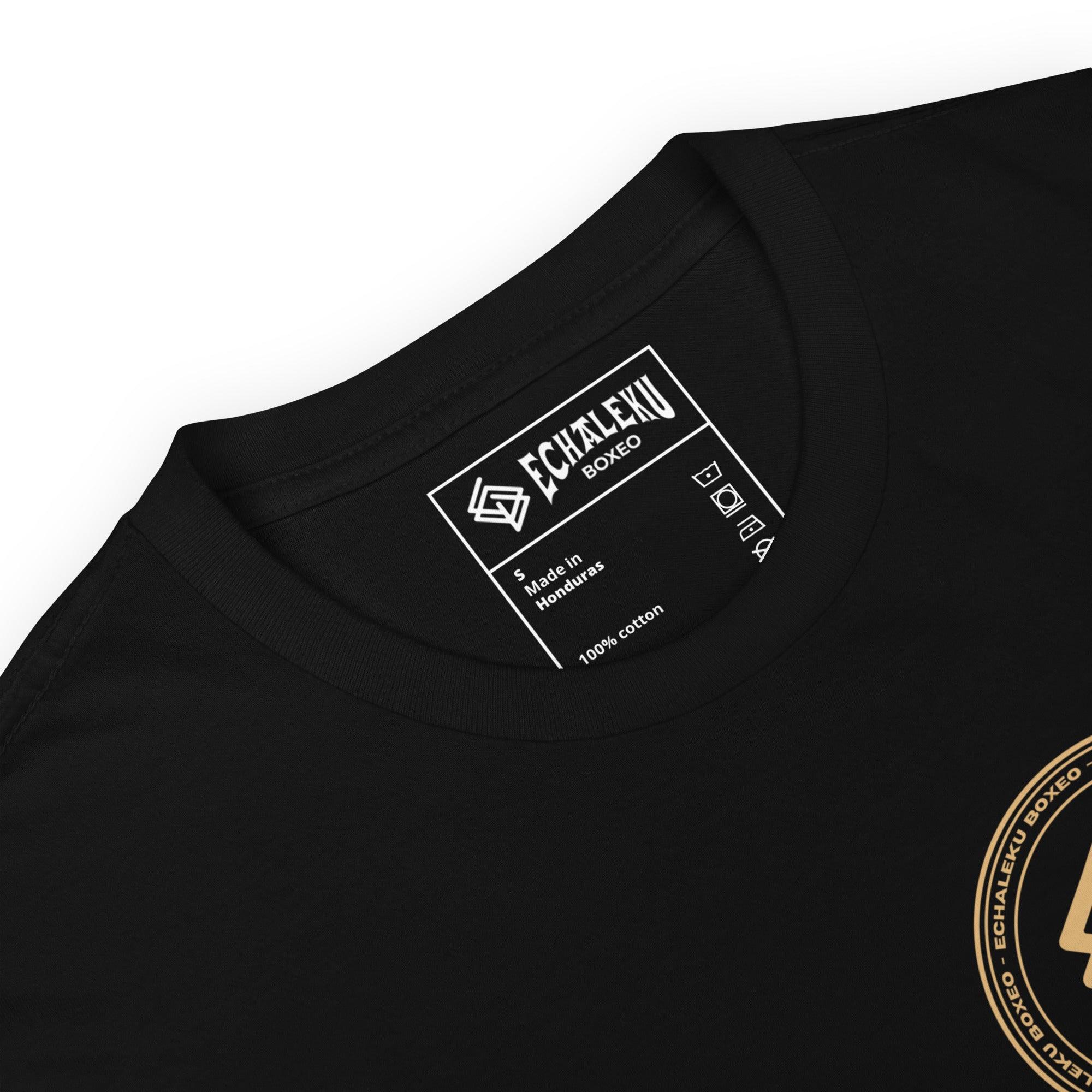 Camiseta Unisex Básica Echaleku Boxing Team Gold. 100% Algodón