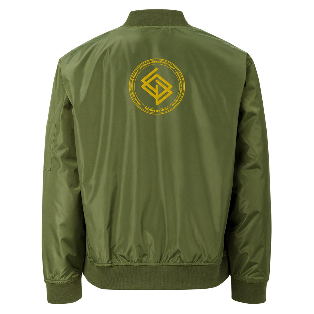 Chaqueta Bomber bordada HOMBRE Casual Echaleku Boxing Team Militar y Dorado - Echaleku Boxeo