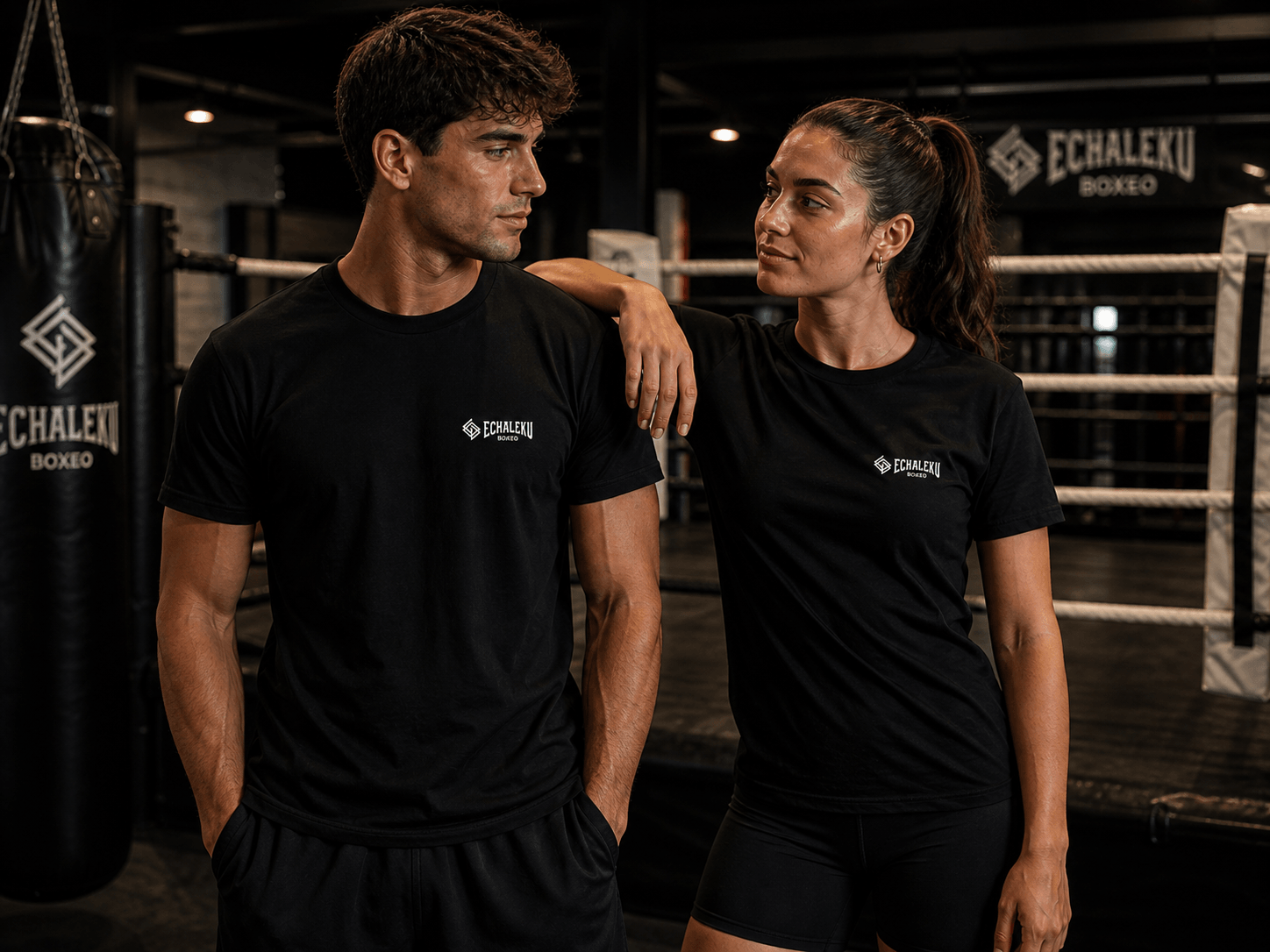 Camiseta Unisex Básica Echaleku Boxeo 100% algodón