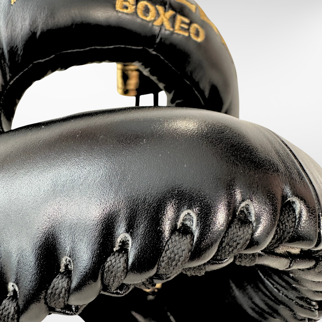 DUPLA Casco Barra Piel Negro y Dorado + AZTECA Negro y Blanco - Echaleku Boxeo