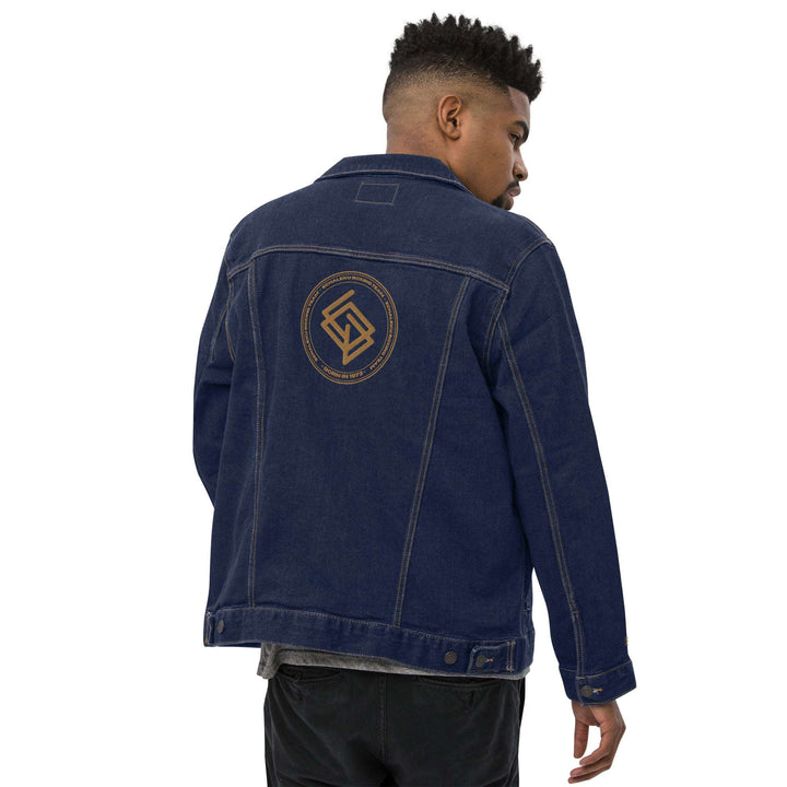 Denim jacket HOMBRE bordada Echaleku Boxing Team Classic Denim y oro viejo - Echaleku Boxeo