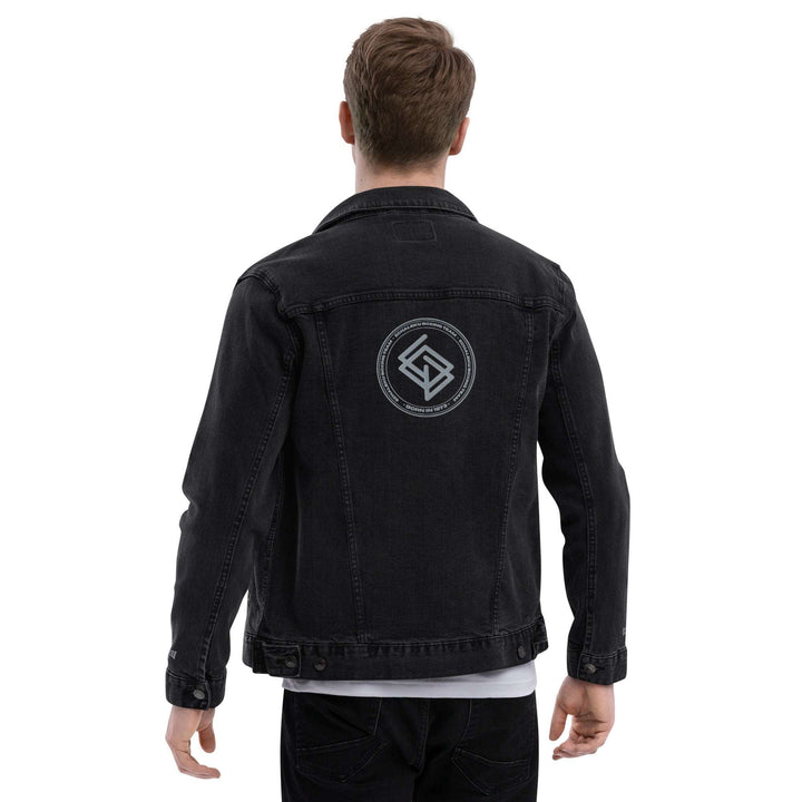 Denim jacket HOMBRE bordado Echaleku Boxing Team Negro y gris - Echaleku Boxeo