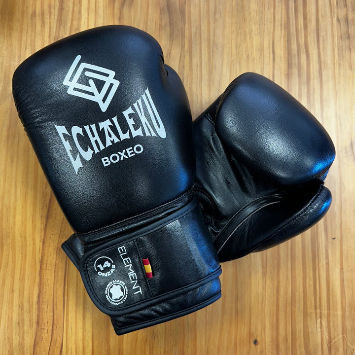 GUANTES PREMIUM ELEMENT ENTRENAMIENTO BOXEO AMATEUR: Negro y Plateado (2ª PREVENTA ENTREGA MEDIADOS OCTUBRE)