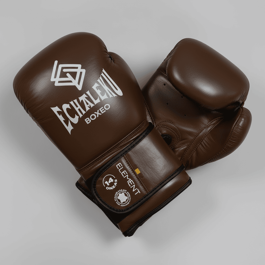 GUANTES PREMIUM ELEMENT ENTRENAMIENTO BOXEO AMATEUR: Marrón y Plateado. PREVENTA EXCLUSIVA ENTREGA EN ENERO 2026