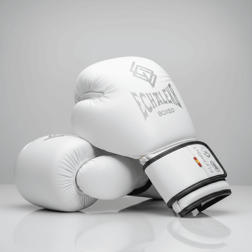GUANTES PREMIUM ELEMENT ENTRENAMIENTO BOXEO AMATEUR: Blanco y Plateado. PREVENTA EXCLUSIVA ENTREGA EN ENERO 2026