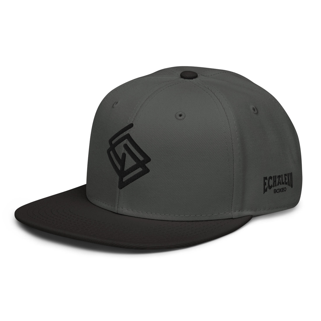 Gorra Echaleku Boxeo RING Snapback Hat Bicolor Gris y detalles en Negro - Echaleku Boxeo