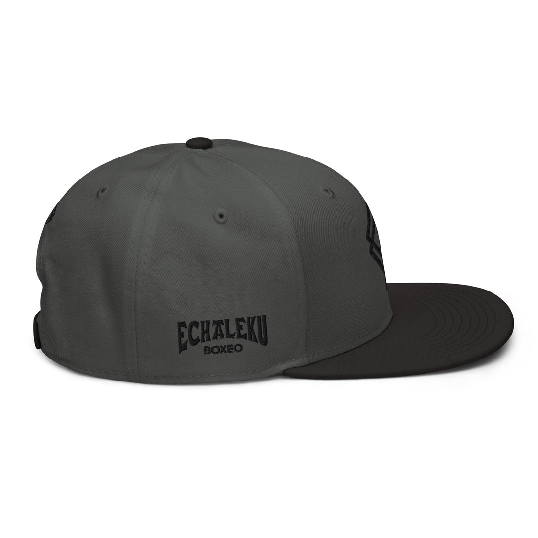 Gorra Echaleku Boxeo RING Snapback Hat Bicolor Gris y detalles en Negro - Echaleku Boxeo