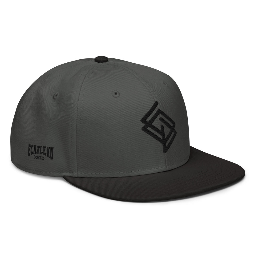 Gorra Echaleku Boxeo RING Snapback Hat Bicolor Gris y detalles en Negro - Echaleku Boxeo