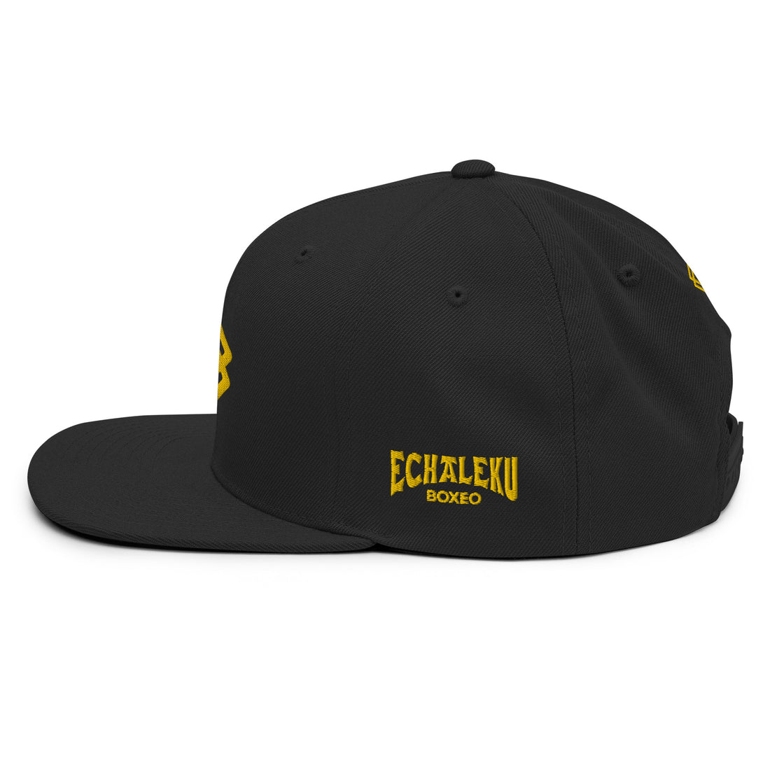 Gorra Echaleku Boxeo RING Snapback Hat Negro y Dorado - Echaleku Boxeo