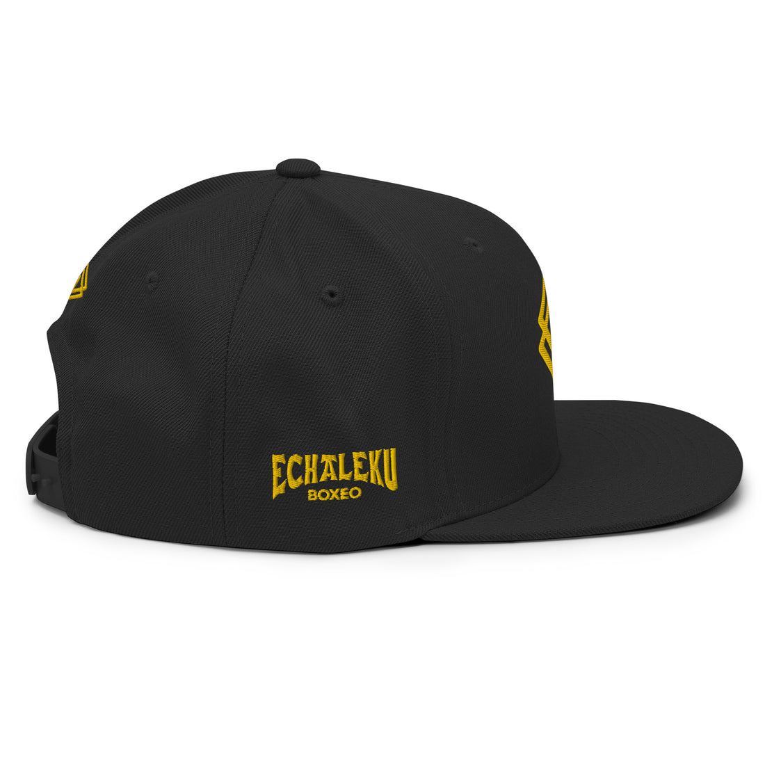 Gorra Echaleku Boxeo RING Snapback Hat Negro y Dorado - Echaleku Boxeo